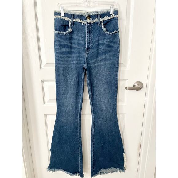 Show Me Your Mumu Austin High Waist Flare Jeans Lakeside Size 29 - Picture 11 of 14